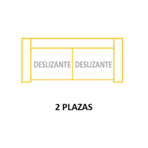 2PL DESLIZANTE ASIENTOS de 60cm (Largo 160 x Alto 115 x Fondo 95) ±