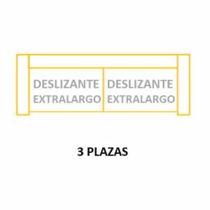 3PL DESLIZANTE XL ASIENTOS de 80cm (Largo 200 x Alto 115 x Fondo 105) ±