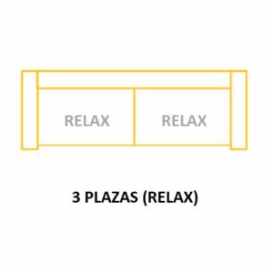 3PL RELAX ASIENTOS de 80cm (Largo 200 x Alto 115 x Fondo 95) ±